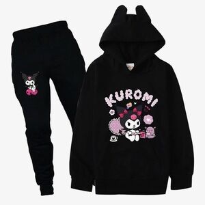 Kuromi Black Hoodie and Pants Set